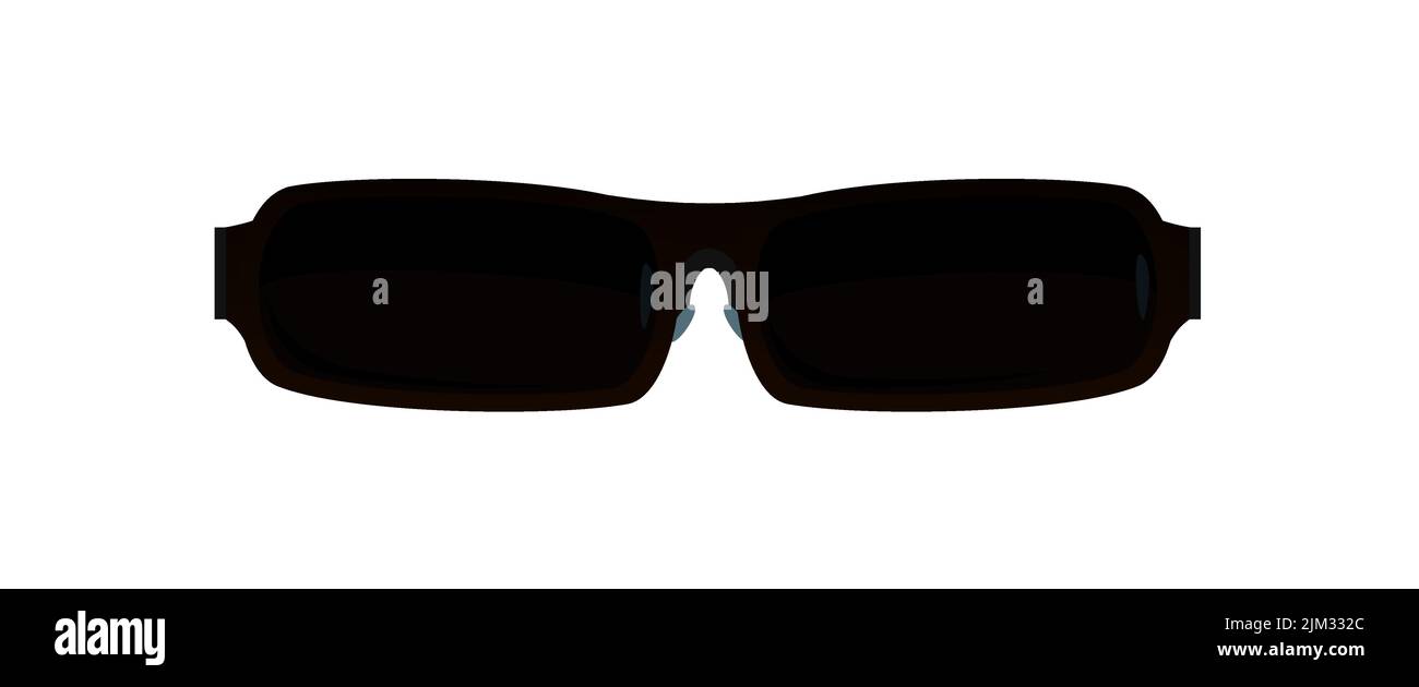 Sonnenbrillen zum Sonnenschutz. Sommergläser. Getönte Optik für bessere Sicht. Objekt auf weißem Hintergrund isoliert. Vektor. Stock Vektor