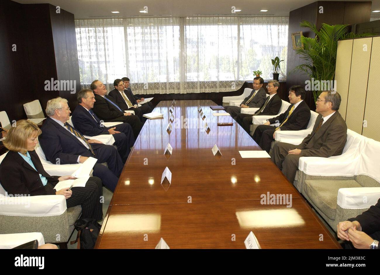 Büro des Sekretärs - FOTOS MIT SEKRETÄR DONALD EVANS AUS JAPAN Stockfoto