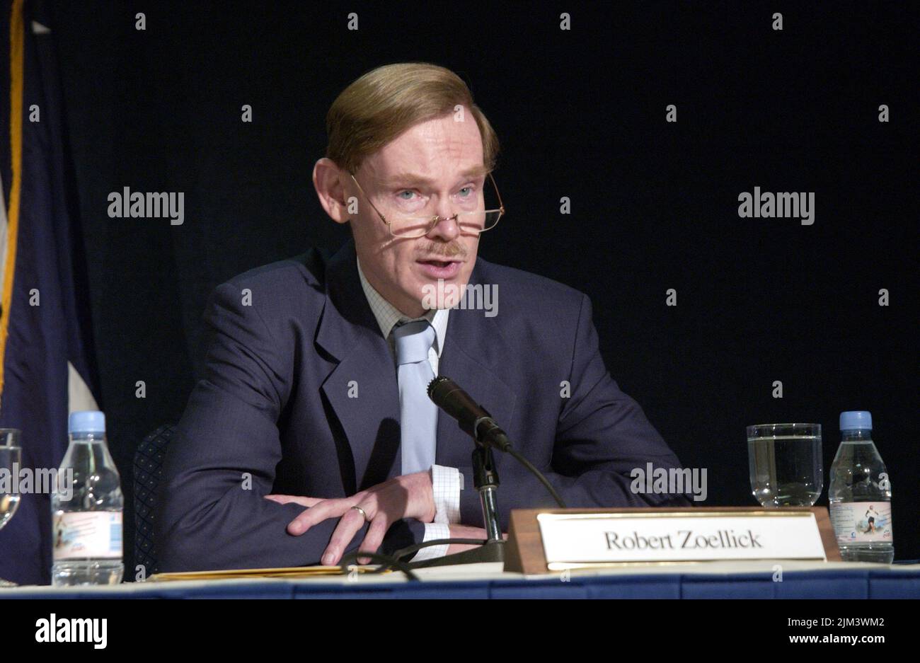 Büro des Sekretärs - PRESSEKONFERENZ MIT KABINETTSSEKRETÄREN Stockfoto