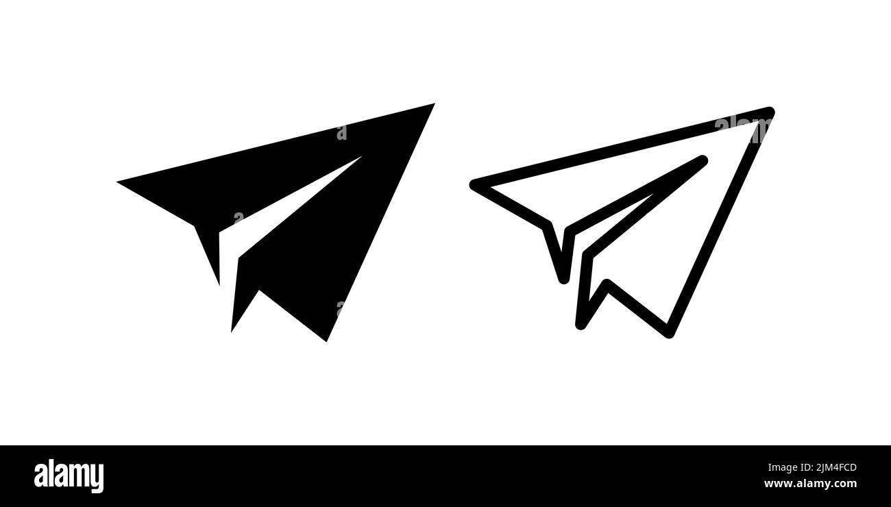 Symbolsatz der Papierebene. Editierbare Vektor-Piktogramme, isoliert auf weißem Hintergrund. Trendige Umrisssymbole für mobile Apps und Website-Design. Premium Stock Vektor