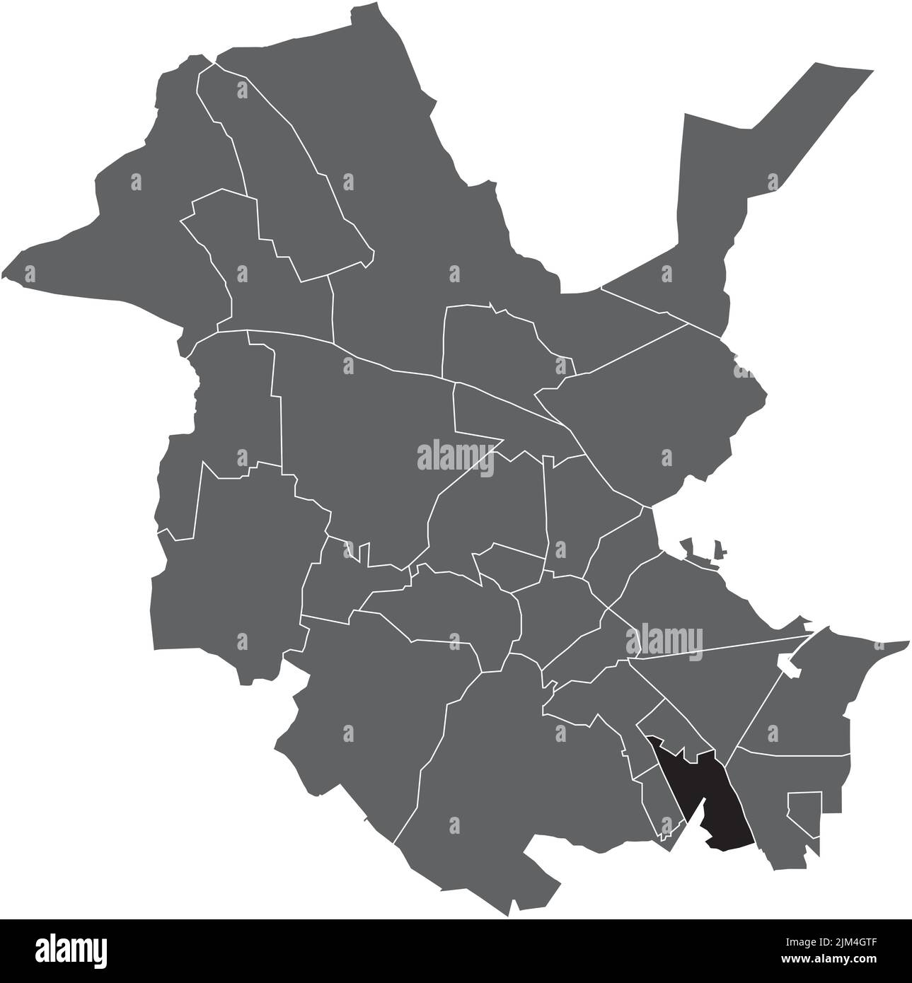 Lageplan des STADTTEILS WALDSTADT I, POTSDAM Stock Vektor