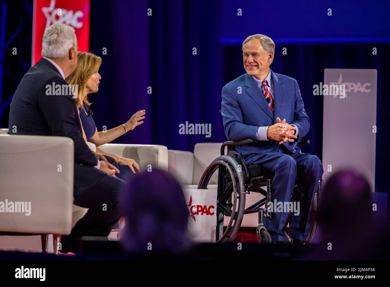 Dallas, Texas, USA. 12.. November 2020. Die CPAC Texas, die konservative politische Aktionskonferenz 2022, fand im Hilton Anatole in Dallas, Texas, statt. (Bild: © Chris Rusanowsky/ZUMA Press Wire) Stockfoto