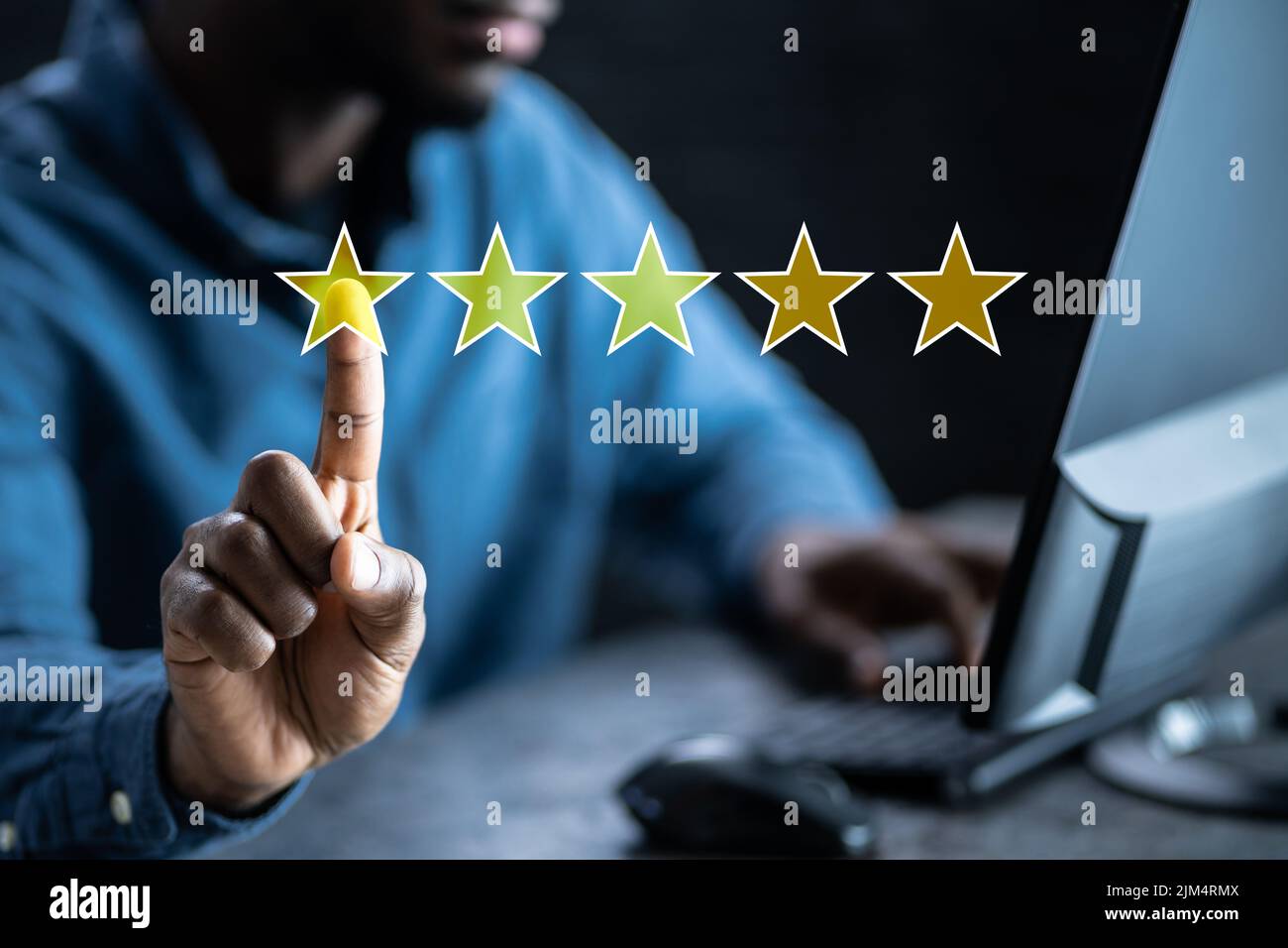 Bester Kundenservice. Zufriedenheit Mit Der Unternehmensqualität Stockfoto