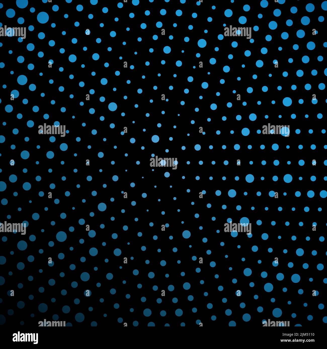 Radial futuristischer blauer und schwarzer gepunkteter Halbtonhintergrund, Vektorgrafik Stock Vektor