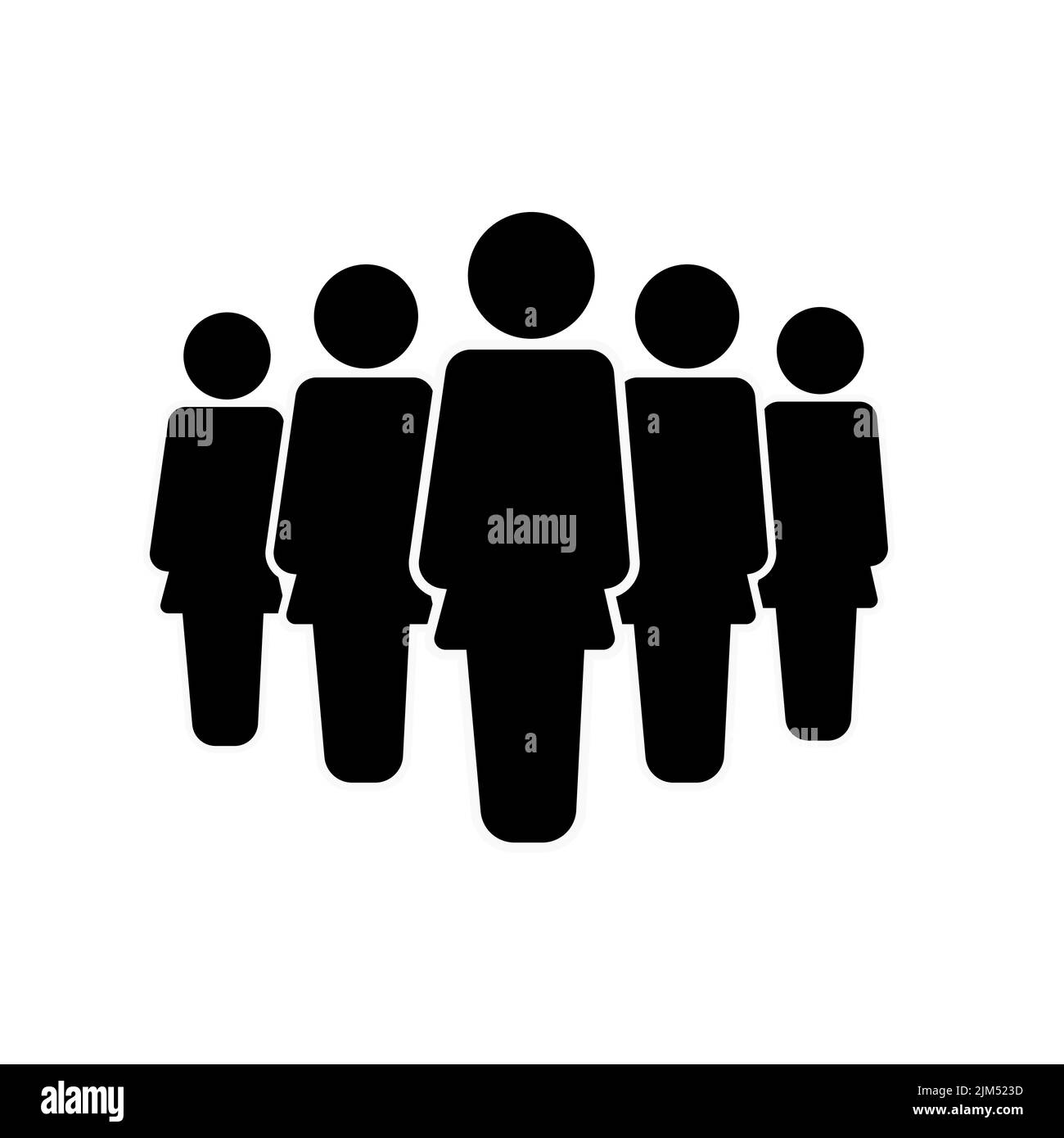 Menschen Symbol - Frauen Vektor. Flaches Vektorsymbol für Apps und Websites Stock Vektor