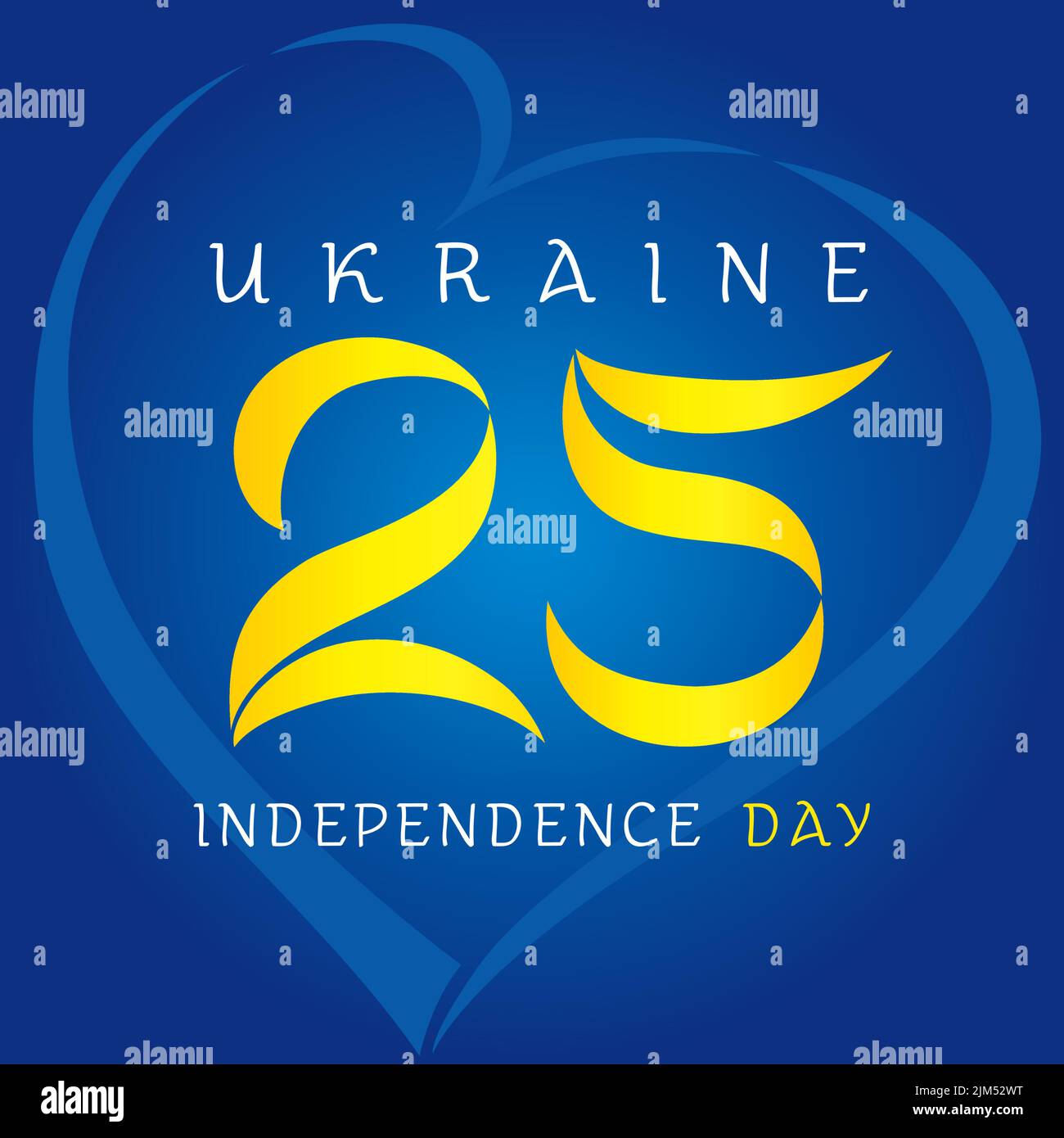 Nationale Feiertage der Ukraine kreatives Design. Elegantes Herz mit der