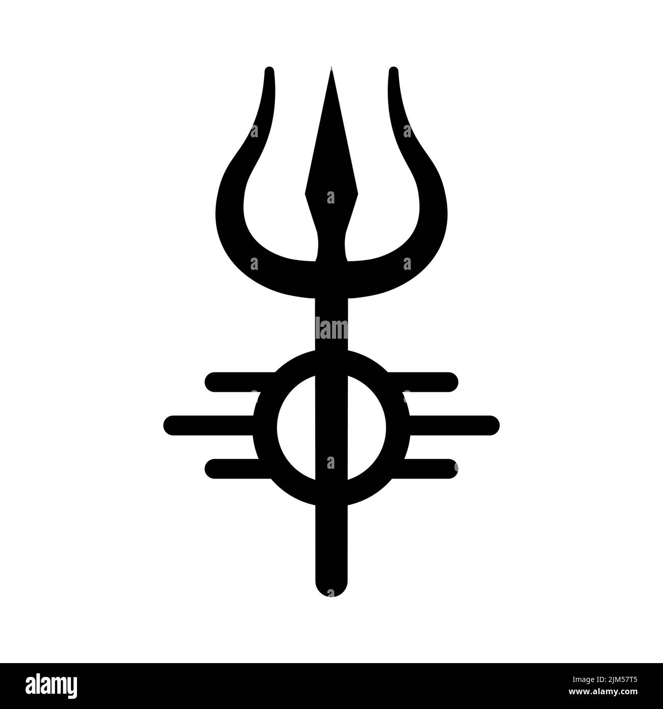 Shiva-Symbol. Religionssymbol im flachen Stil. Stock Vektor