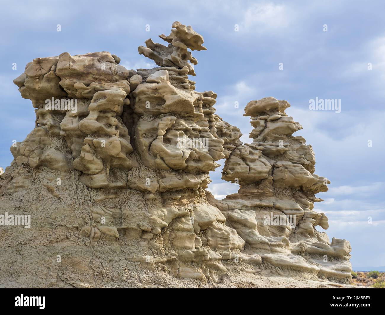 Felsformationen, Fantasy Canyon in der Nähe von Vernal, Utah. Stockfoto