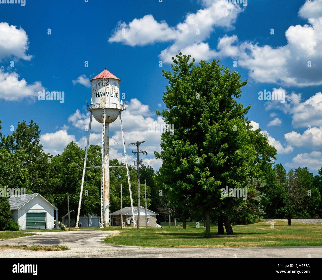 Innenstadt in einer kleinen Stadt im Zentrum von Illinois Stockfoto