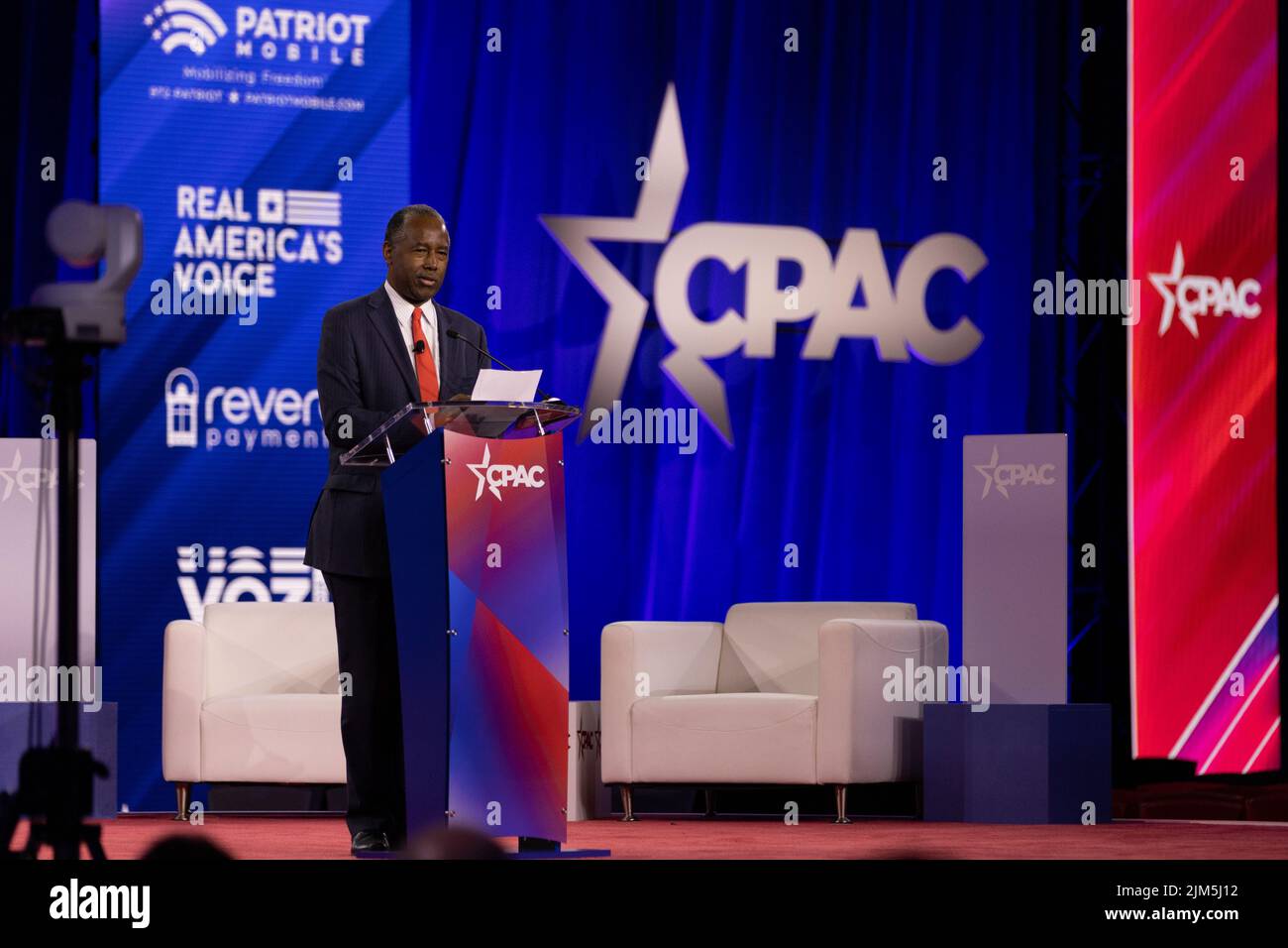 Dallas, USA. 04 August 2022. Dr. Ben Carson hält Bemerkungen auf der konservativen politischen Aktionskonferenz. Kredit: Valerio Pucci / Alamy Stockfoto