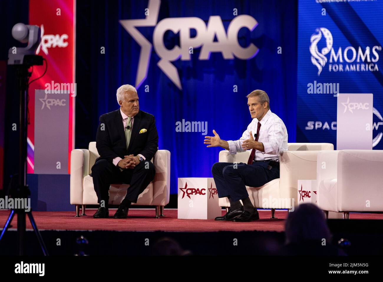 Dallas, USA. 04 August 2022. Matt Schlapp interviewt den Rep Jim Jordan auf der Conservative Political Action Conference. Kredit: Valerio Pucci / Alamy Stockfoto