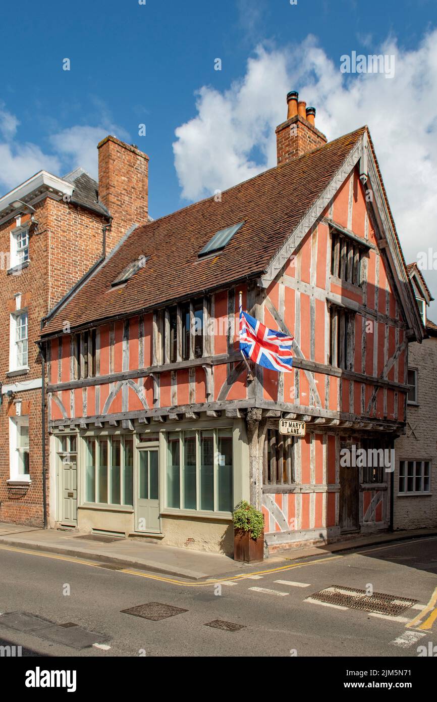 TUDOR half-Timbered House, Tewkesbury, Gloucestershire, England Stockfoto