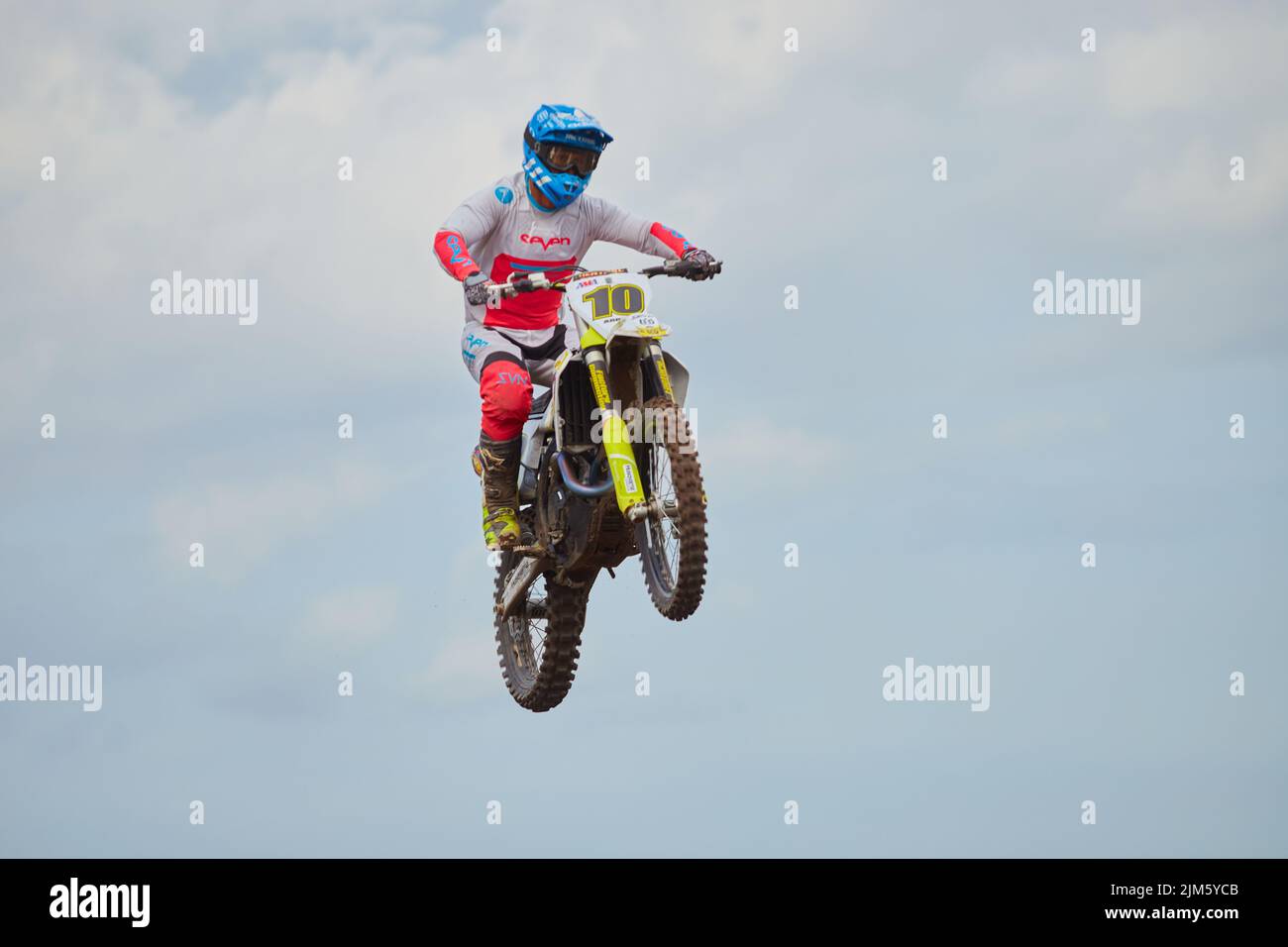Eine Nahaufnahme der Bikerfahrbahn im Miami Motocross Park in Florida, USA Stockfoto