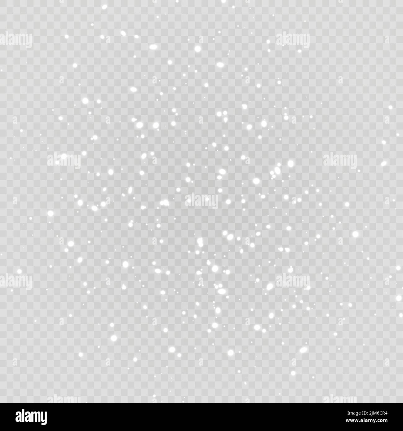 Schneefall, Schneeflocken in verschiedenen Formen und Größen. Schneeflocken, Schnee Hintergrund. Weihnachten Schnee für das neue Jahr. Stock Vektor