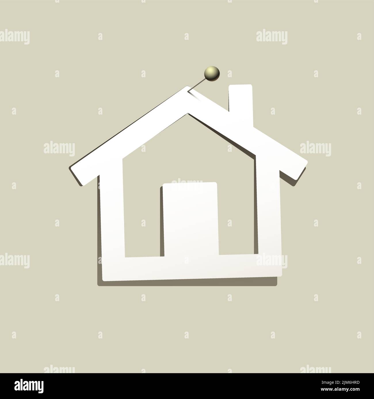 Haus Symbol Vektor-Zeichen. Designelement Stock Vektor