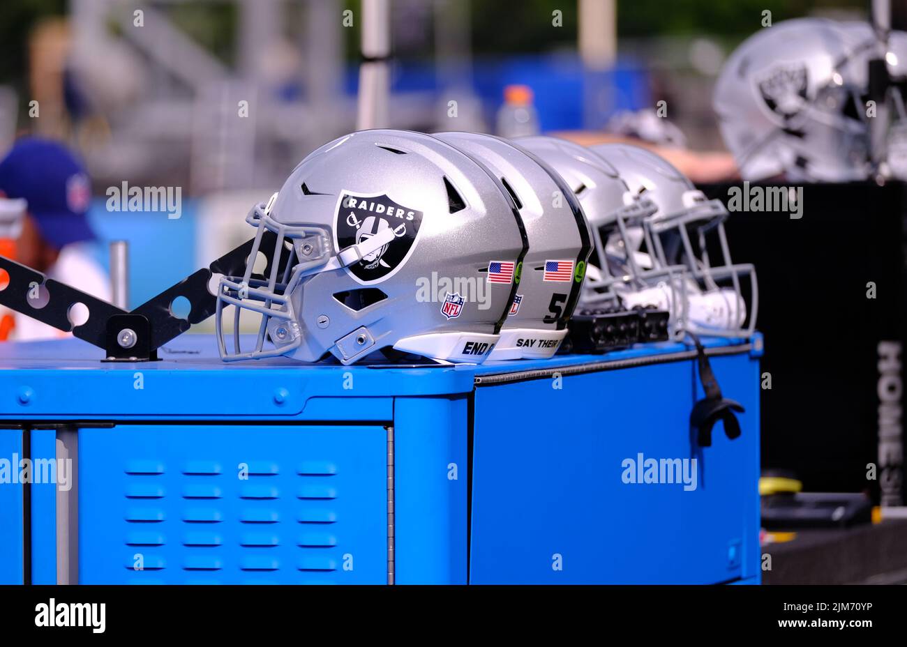 Canton, OH, USA. 4th Aug, 2022. Brandon Bolden #34 during the Jacksonville  Jaguars vs Las Vegas Raiders Hall of Fame Game in Canton, OH. Jason  Pohuski/CSM/Alamy Live News Stock Photo - Alamy