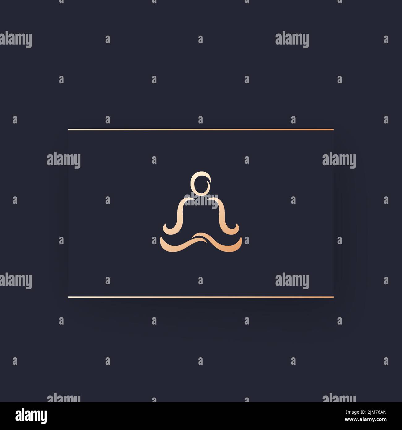 Yoga-Logo auf einer Karte, Vektor-Design Stock Vektor