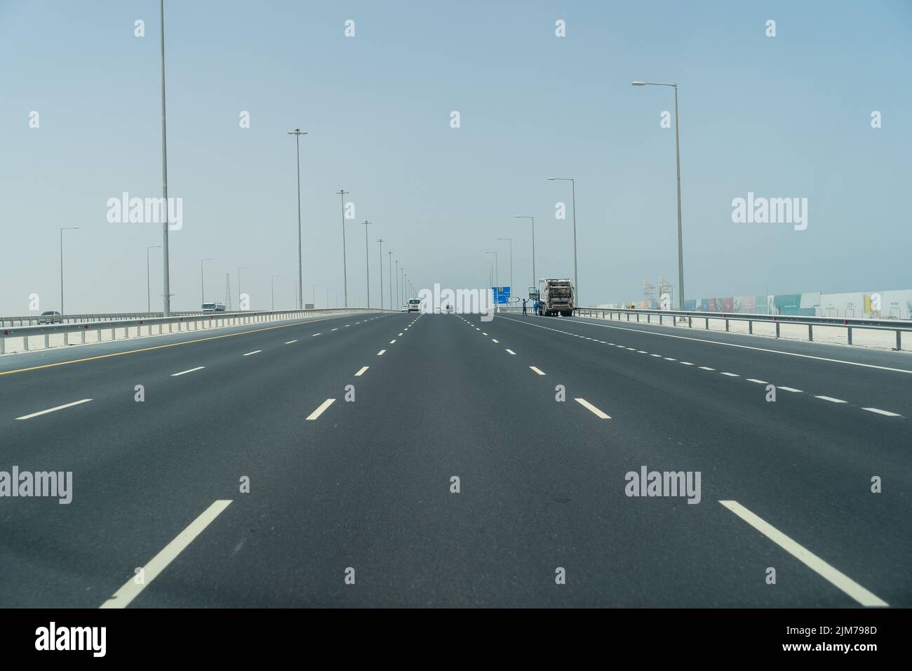 Doha Road und Express Way, Katar. Stockfoto