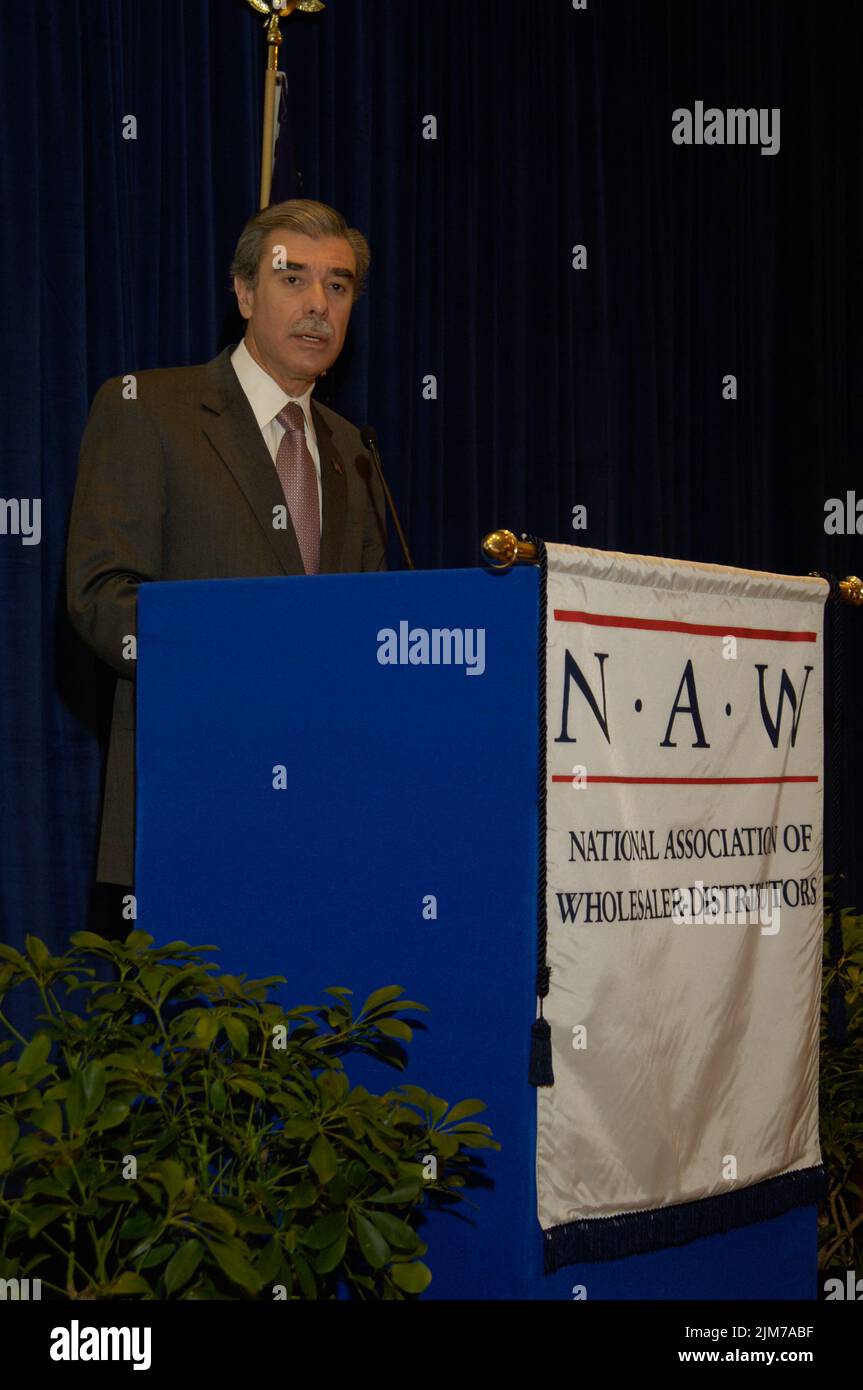 Büro des Sekretärs (Carlos Gutierrez) - Nationale Vereinigung der Großhändler Händler Stockfoto