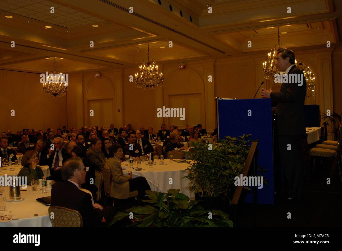 Büro des Sekretärs (Carlos Gutierrez) - Nationale Vereinigung der Großhändler Händler Stockfoto