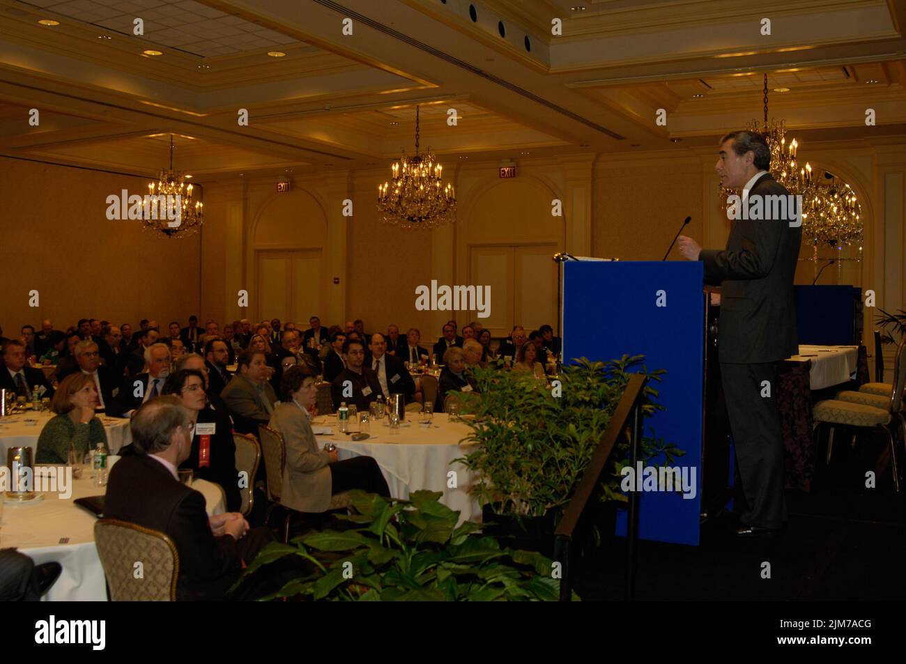 Büro des Sekretärs (Carlos Gutierrez) - Nationale Vereinigung der Großhändler Händler Stockfoto