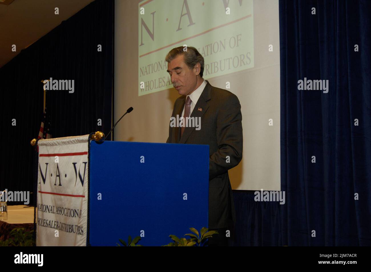 Büro des Sekretärs (Carlos Gutierrez) - Nationale Vereinigung der Großhändler Händler Stockfoto