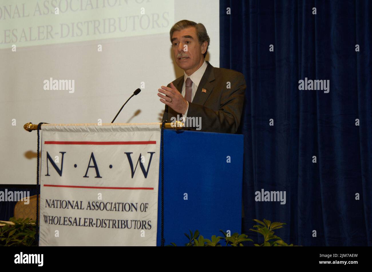 Büro des Sekretärs (Carlos Gutierrez) - Nationale Vereinigung der Großhändler Händler Stockfoto