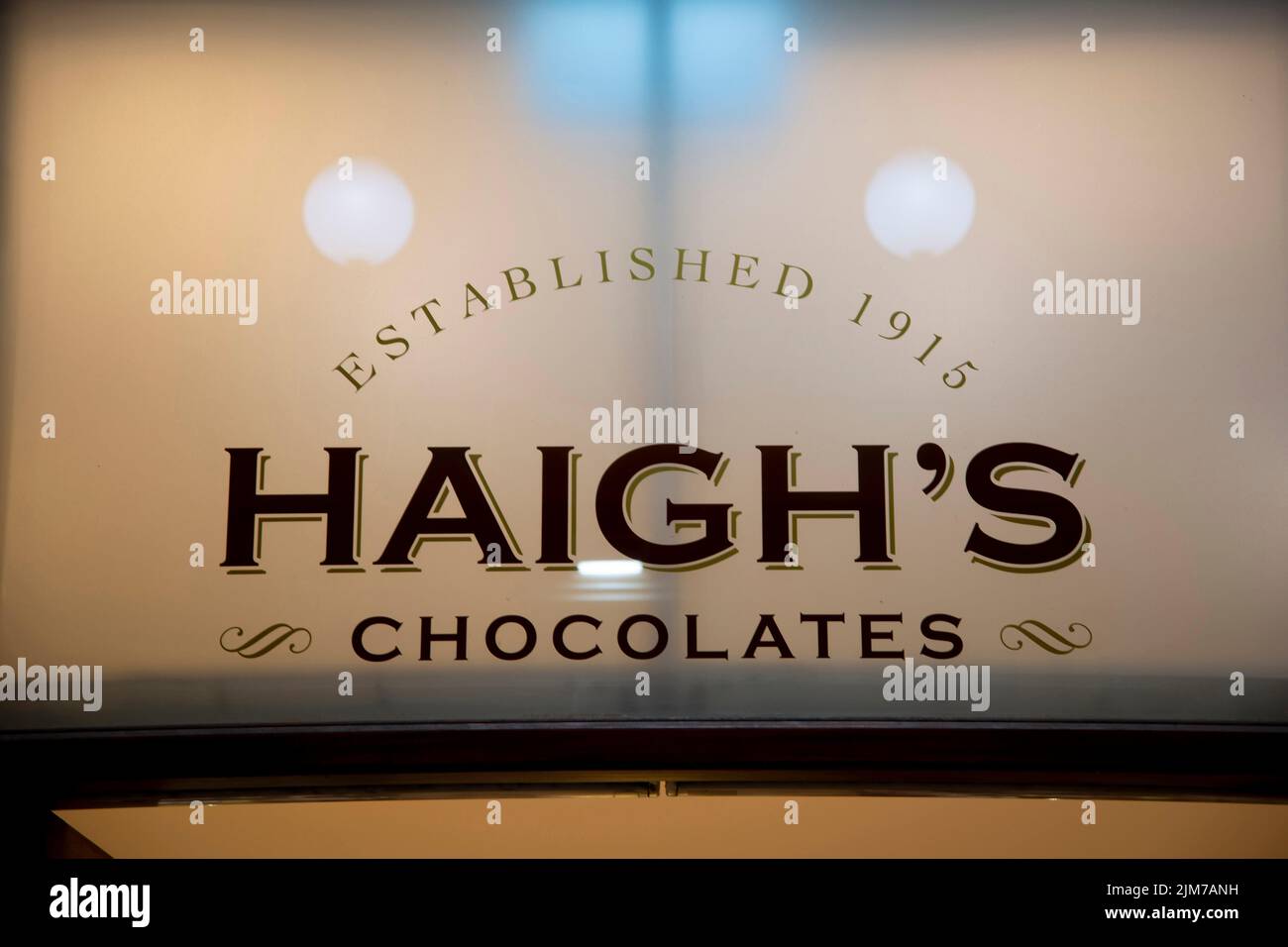 Adelaide, Australien - 1. Mai 2022: Haigh's Chocolates wurde 1915 gegründet Stockfoto