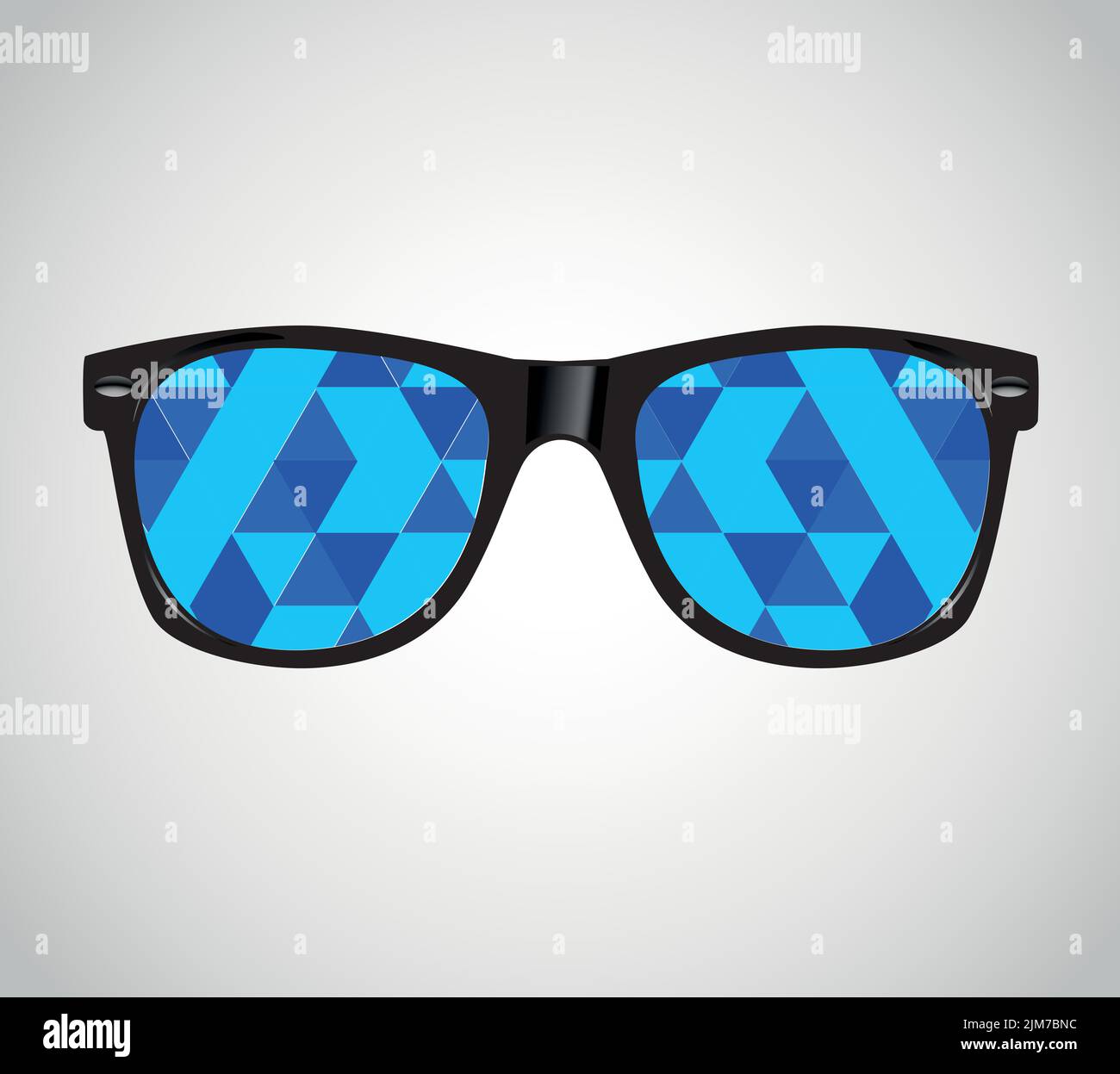 Sonnenbrille mit Polygonen abstrakte geometrische Dreiecke Vektor-Illustration Stock Vektor