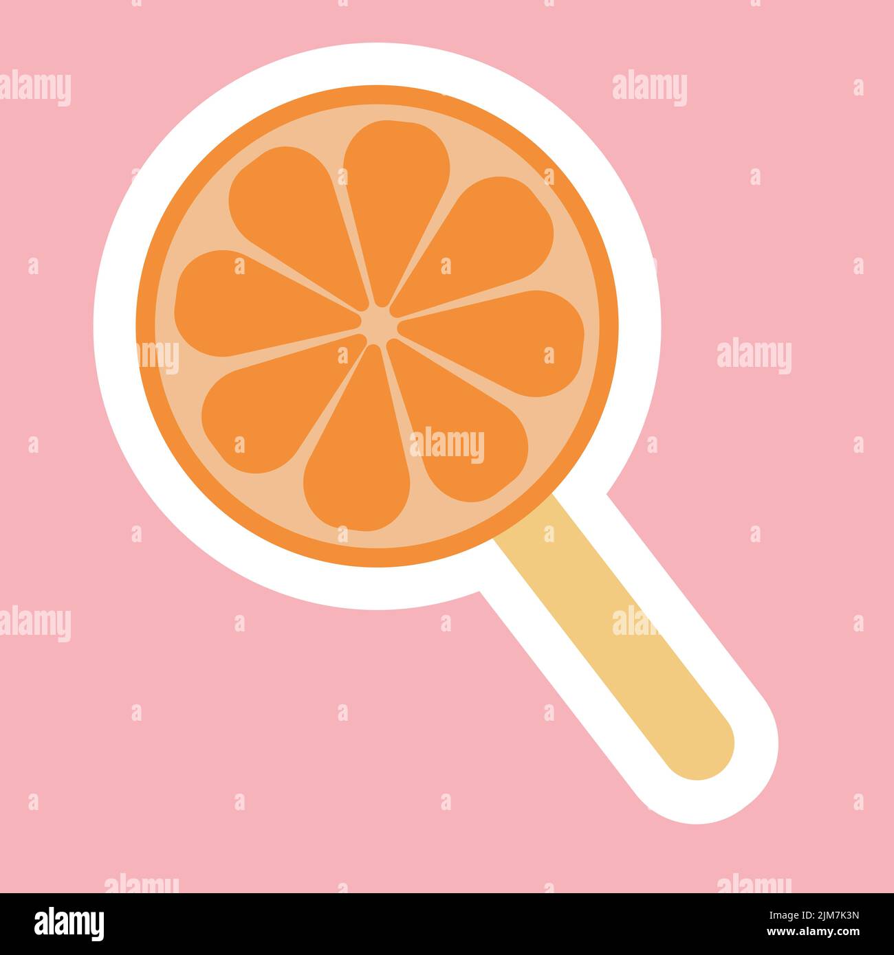 Zitrusfrüchte Eis Zitrone Limette Orange auf einem Stock Eis Stock Vektor