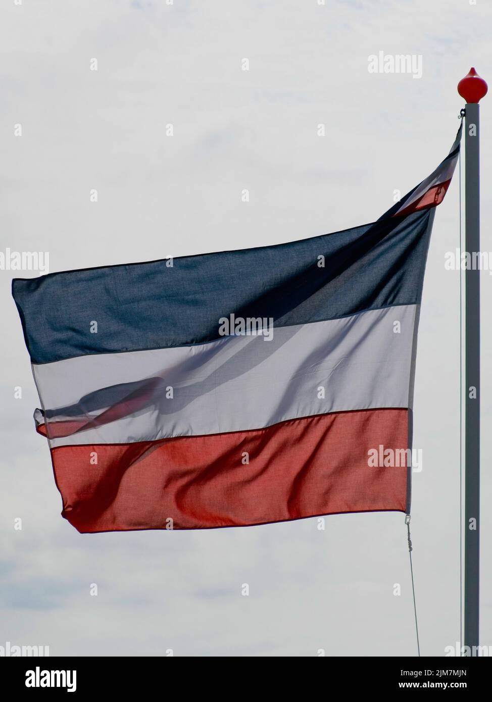 Die niederländische Protestflagge steht auf dem Kopf Stockfoto