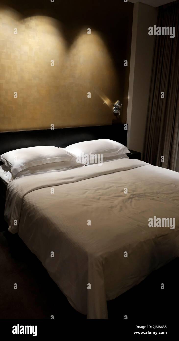 Günstiges Hotelzimmer in Bangkok, Thailand Stockfoto