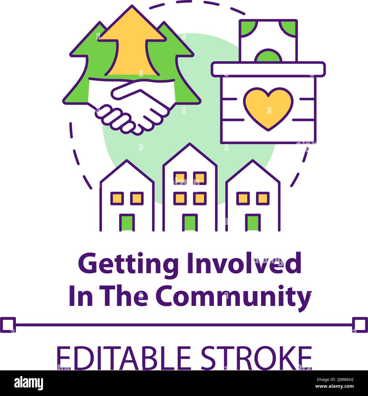 Beteiligen Sie sich am Community Concept Icon Stock Vektor