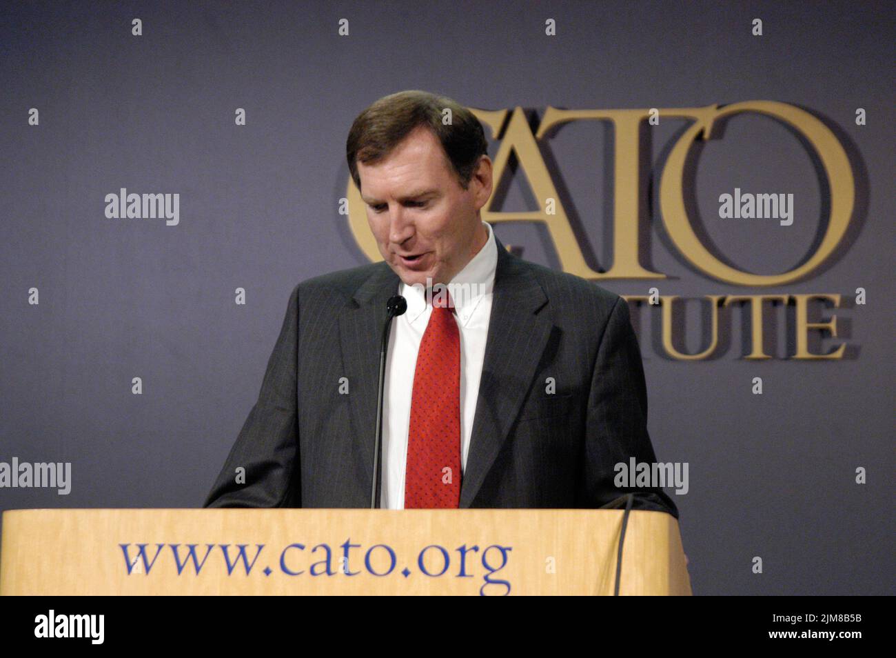 Büro des Sekretärs (Carlos Gutierrez) - Cato-Ansprache Stockfoto