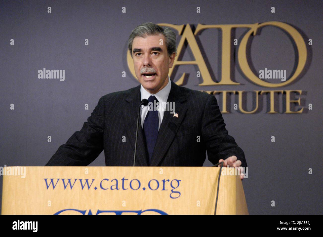 Büro des Sekretärs (Carlos Gutierrez) - Cato-Ansprache Stockfoto