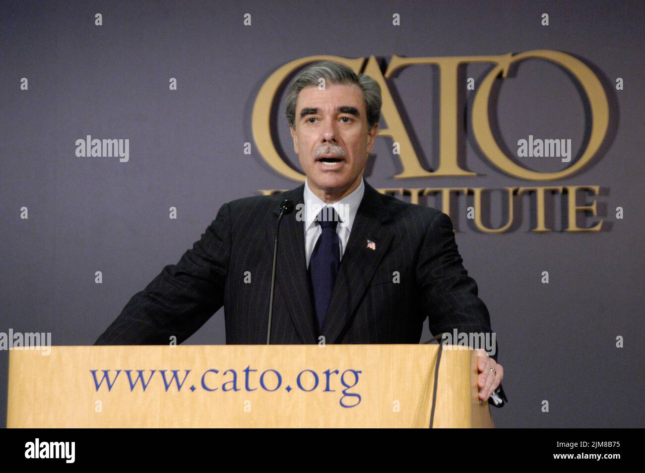 Büro des Sekretärs (Carlos Gutierrez) - Cato-Ansprache Stockfoto