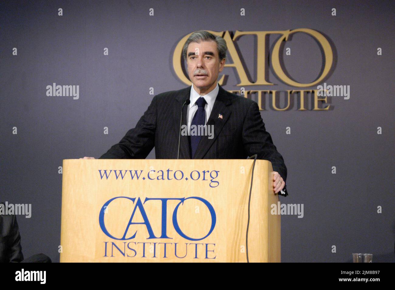 Büro des Sekretärs (Carlos Gutierrez) - Cato-Ansprache Stockfoto