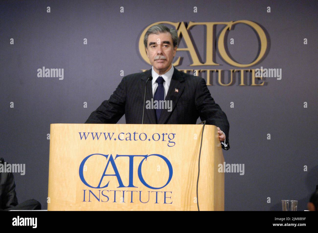 Büro des Sekretärs (Carlos Gutierrez) - Cato-Ansprache Stockfoto