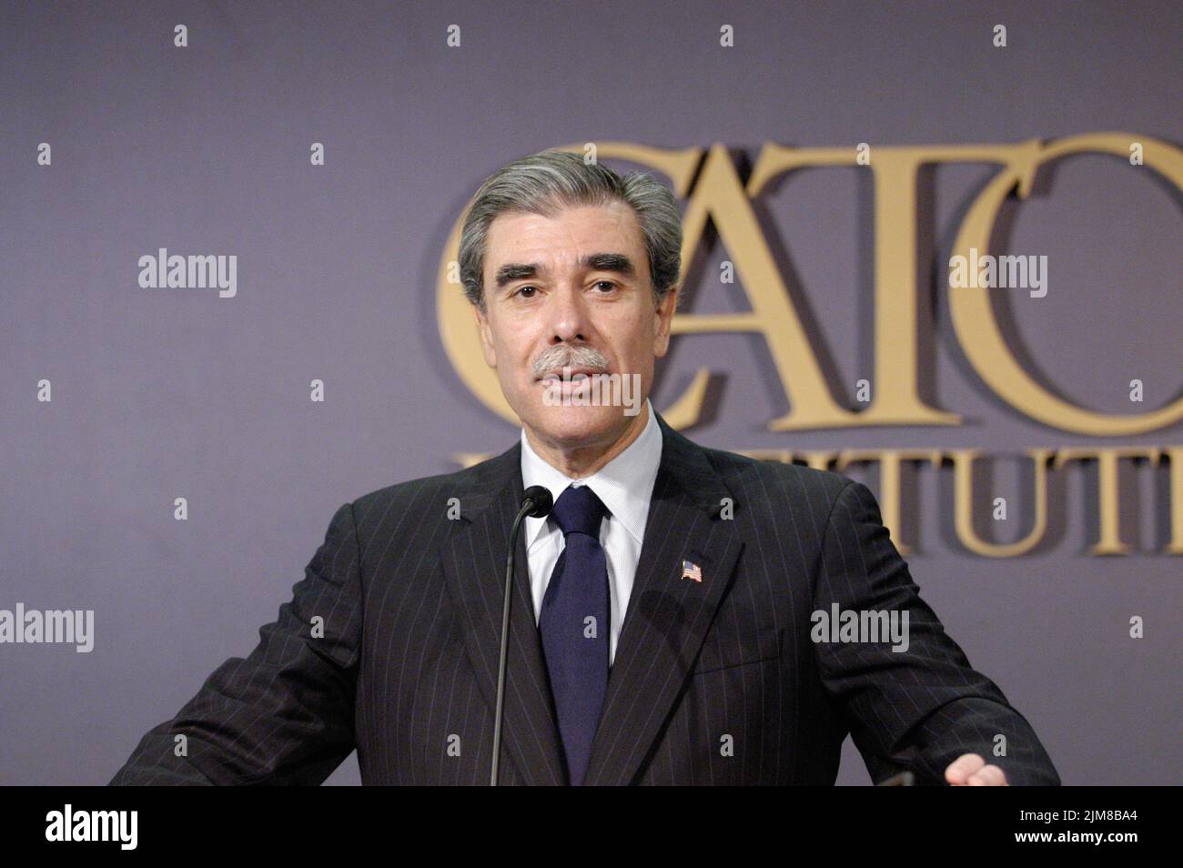 Büro des Sekretärs (Carlos Gutierrez) - Cato-Ansprache Stockfoto