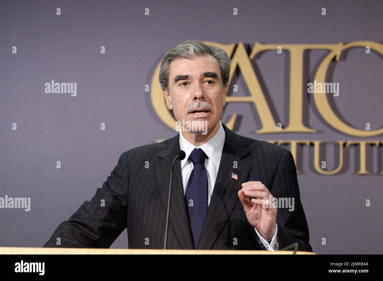 Büro des Sekretärs (Carlos Gutierrez) - Cato-Ansprache Stockfoto