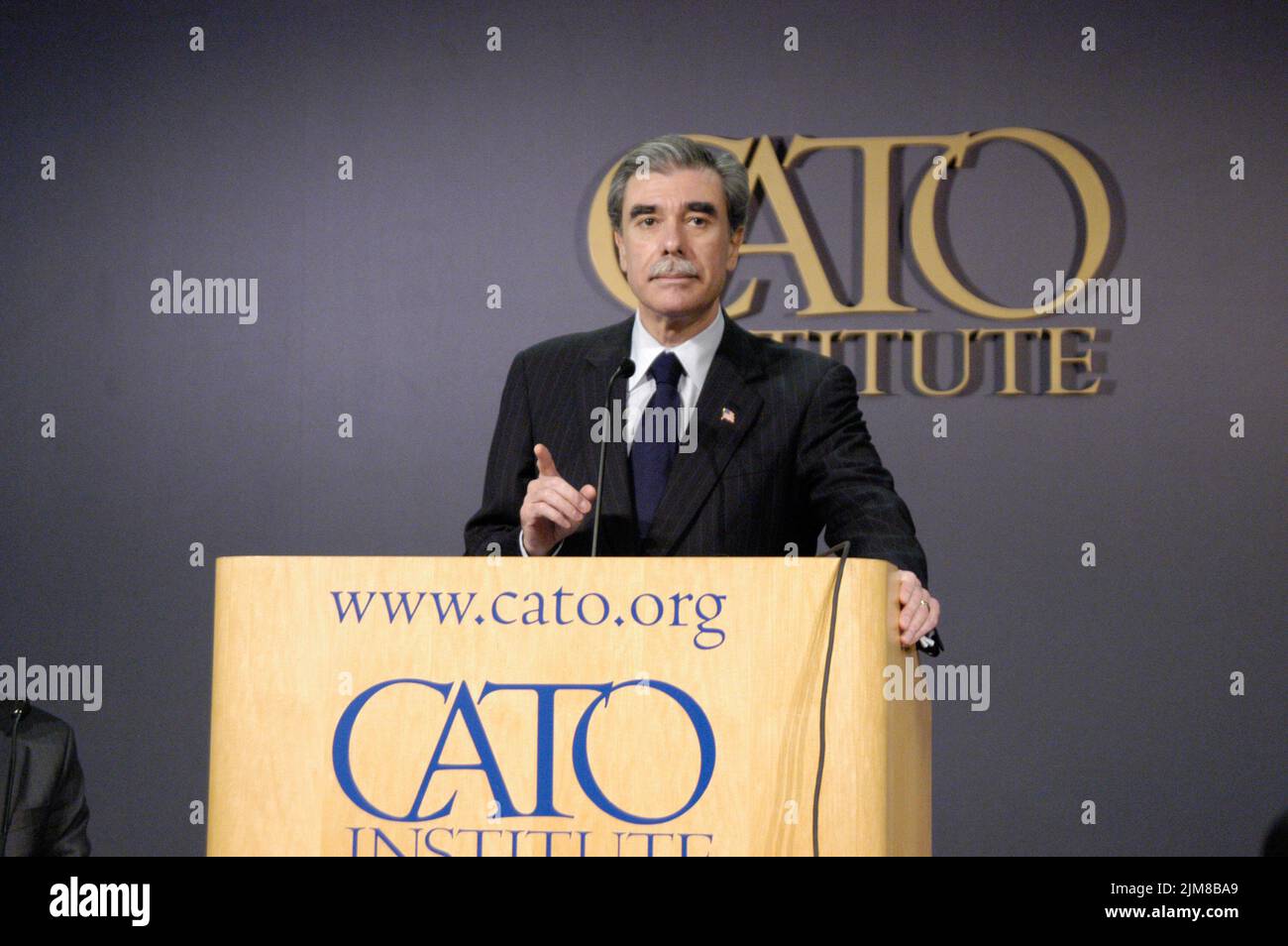 Büro des Sekretärs (Carlos Gutierrez) - Cato-Ansprache Stockfoto