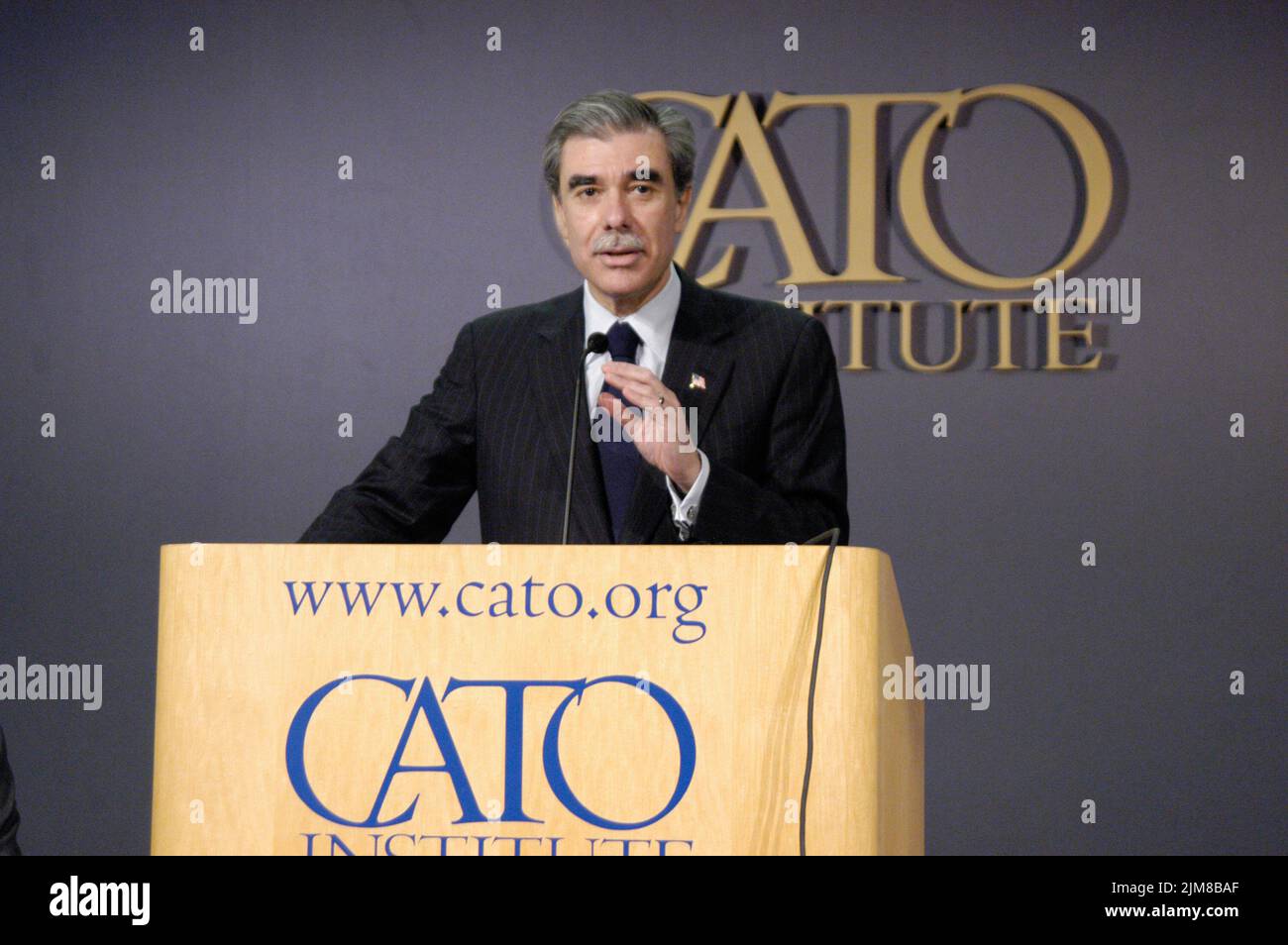 Büro des Sekretärs (Carlos Gutierrez) - Cato-Ansprache Stockfoto