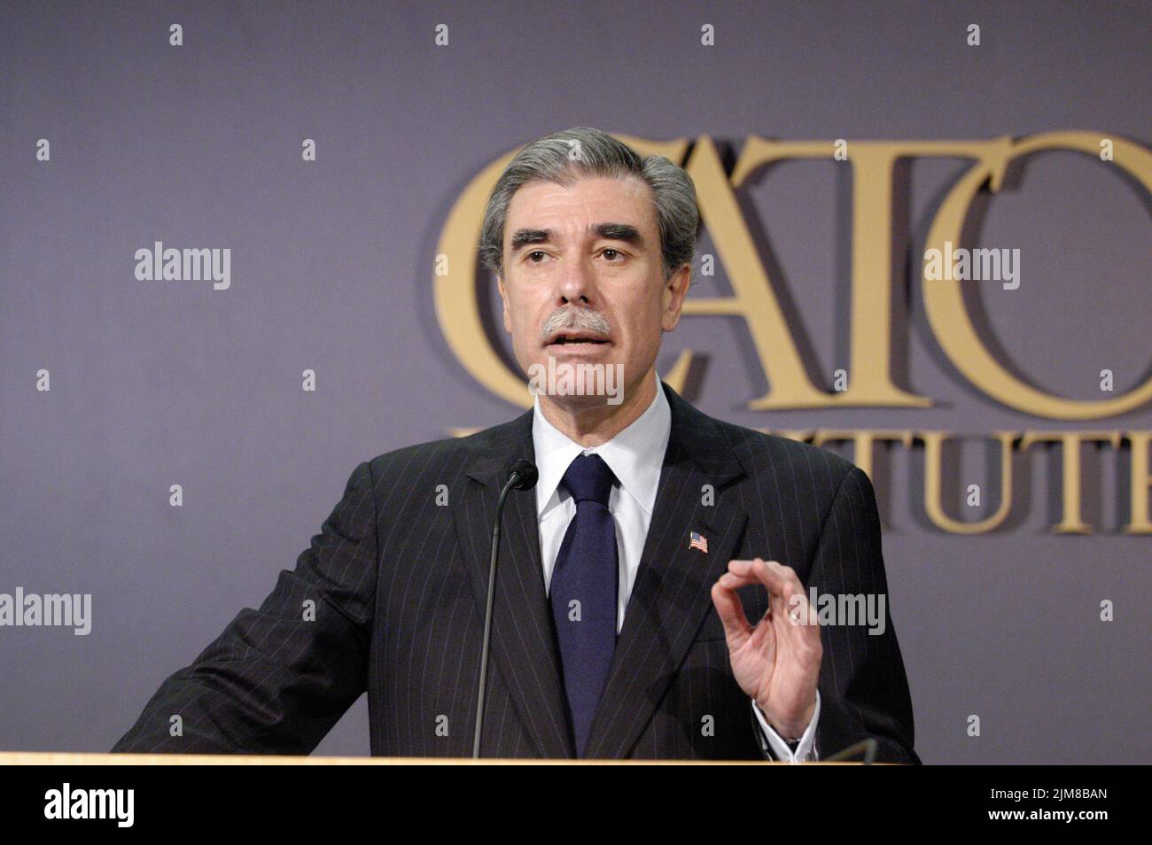 Büro des Sekretärs (Carlos Gutierrez) - Cato-Ansprache Stockfoto