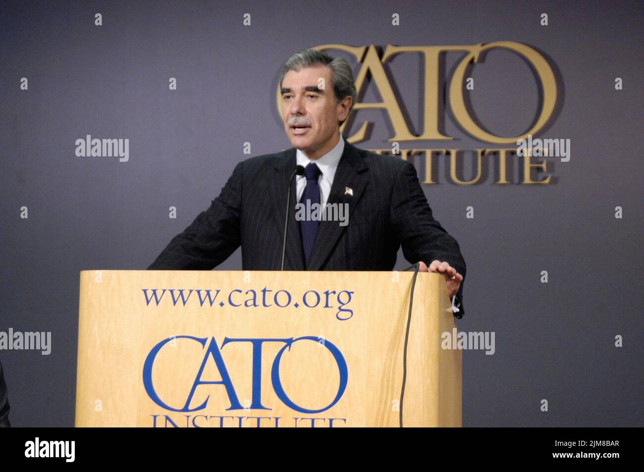 Büro des Sekretärs (Carlos Gutierrez) - Cato-Ansprache Stockfoto