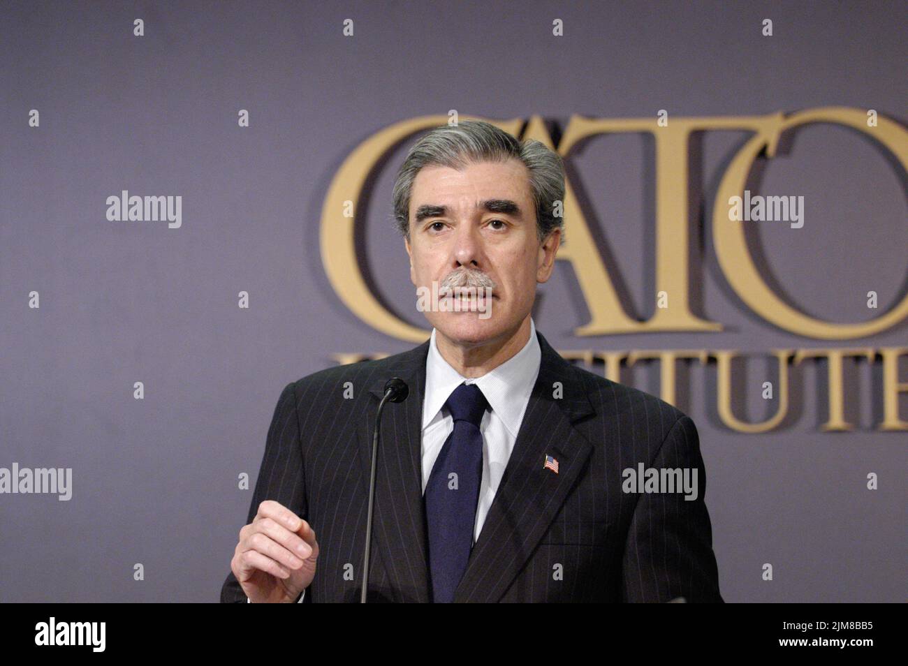 Büro des Sekretärs (Carlos Gutierrez) - Cato-Ansprache Stockfoto