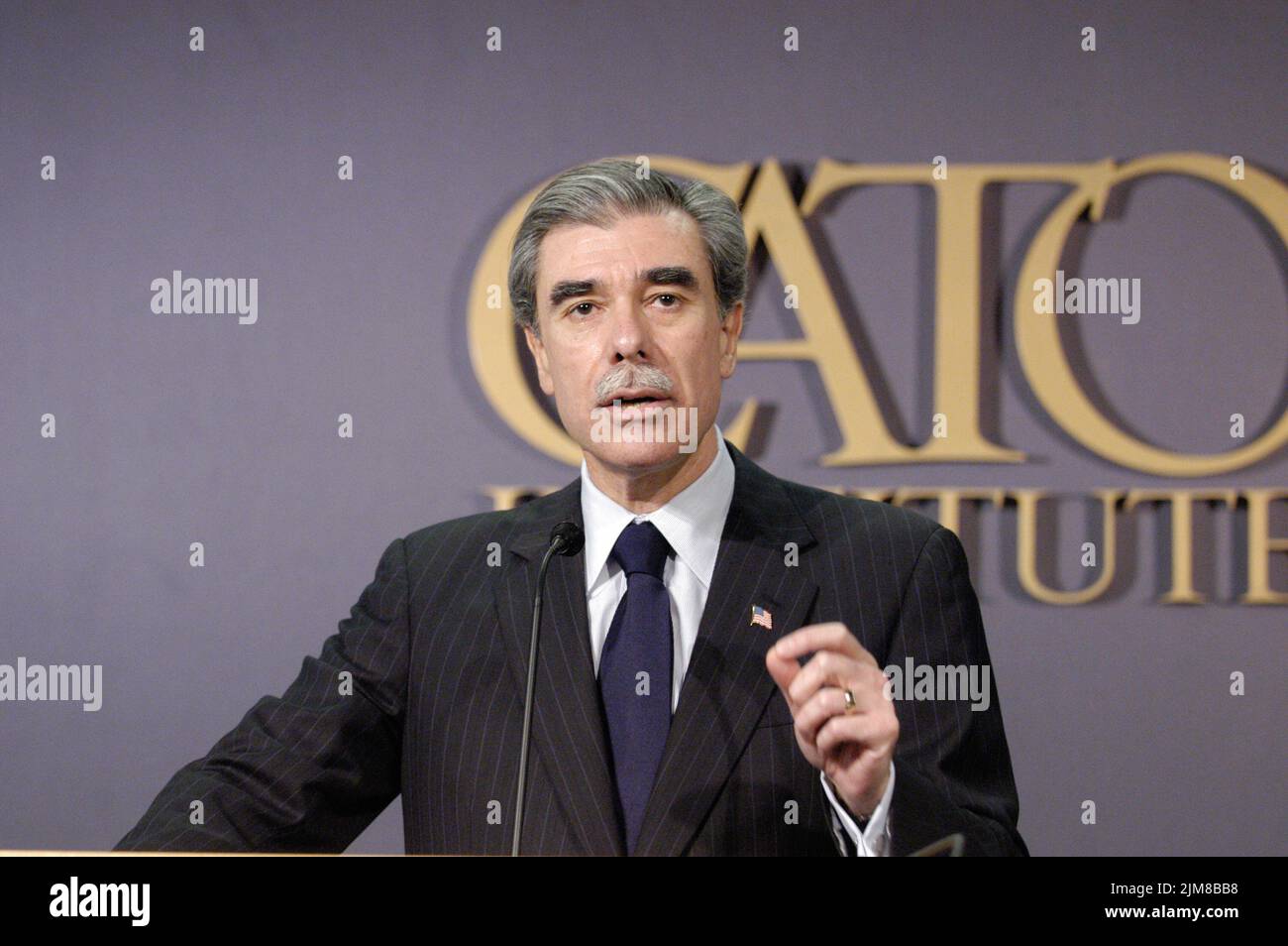 Büro des Sekretärs (Carlos Gutierrez) - Cato-Ansprache Stockfoto