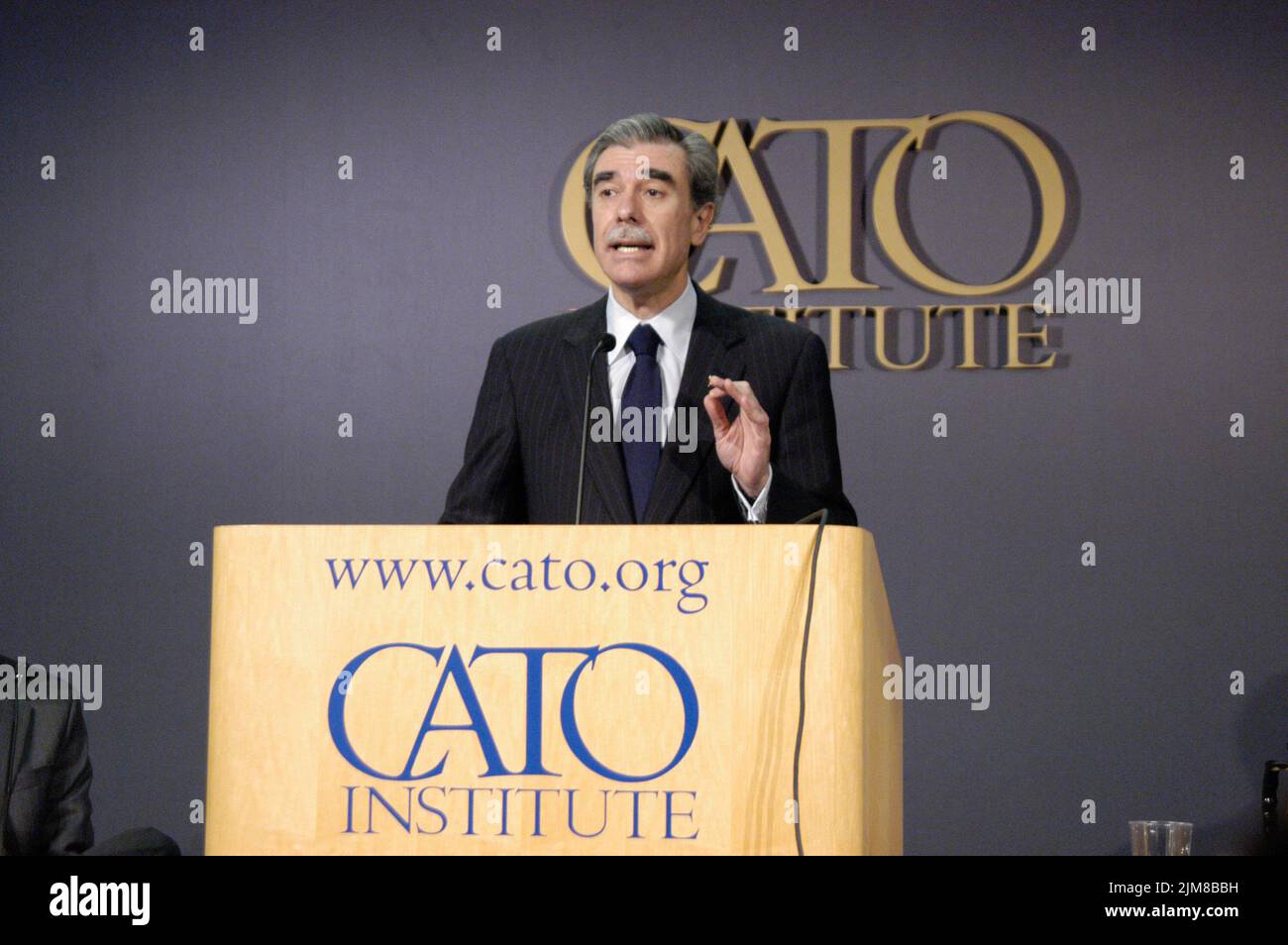 Büro des Sekretärs (Carlos Gutierrez) - Cato-Ansprache Stockfoto