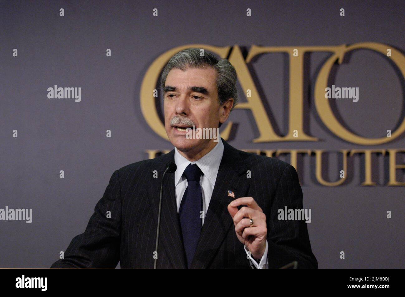 Büro des Sekretärs (Carlos Gutierrez) - Cato-Ansprache Stockfoto