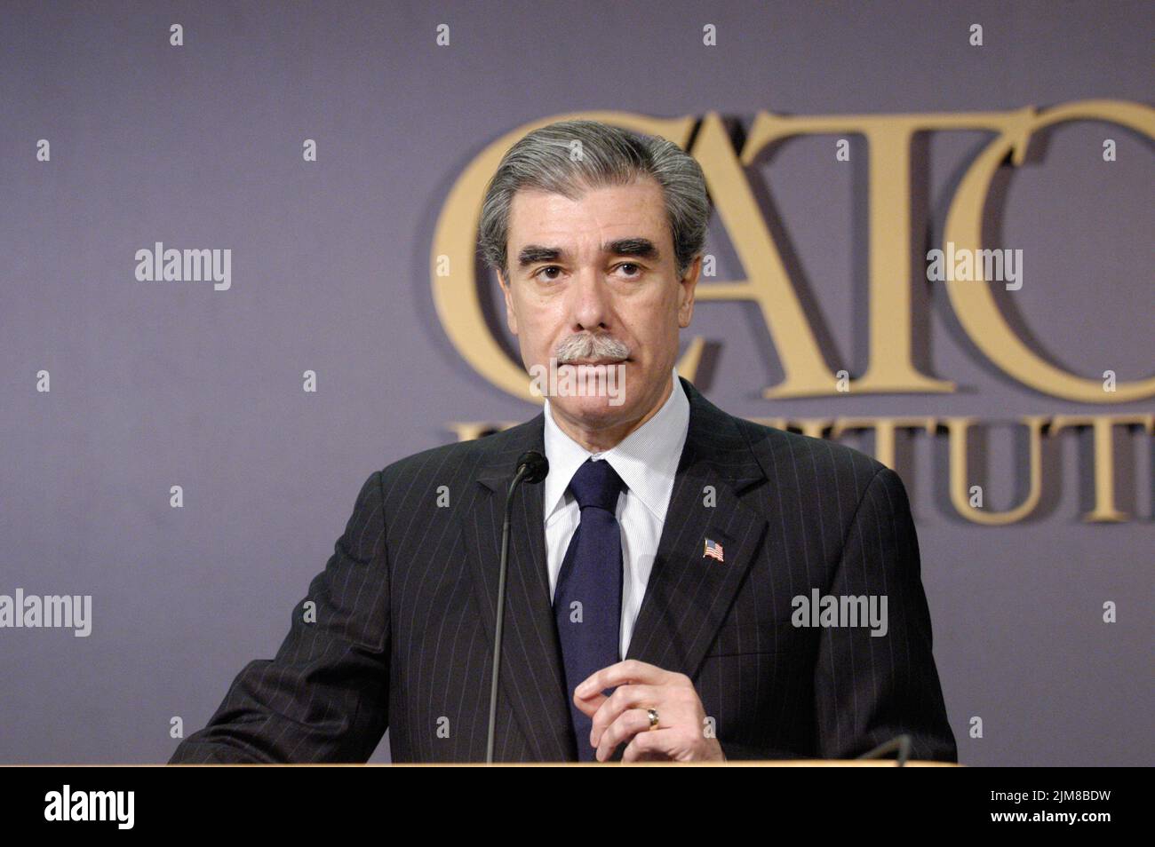 Büro des Sekretärs (Carlos Gutierrez) - Cato-Ansprache Stockfoto