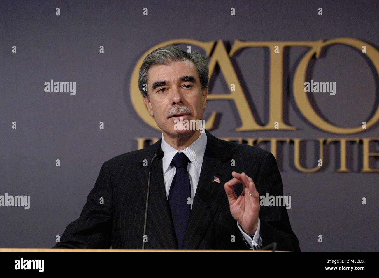 Büro des Sekretärs (Carlos Gutierrez) - Cato-Ansprache Stockfoto